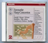 Favorite Harp Concertos, by Handel, Mozart, Eichner, Boieldieu, Villa-Lobos, Castelnuovo, Tedesco, Rodrigo [CD]