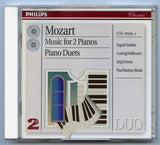 Mozart Music for 2 Pianos, Piano Duets, by Ingrid Haebler, Ludwig Hoffmann, Jorg Demus, and Paul Badura Skoda [CD]