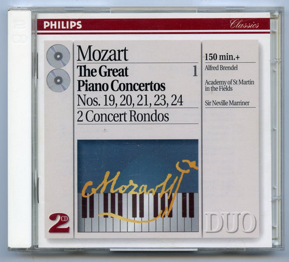 Mozart, The Great Piano Concertos, Nos. 19, 20, 21, 23, 24, and 2 Concert Rondos [CD]