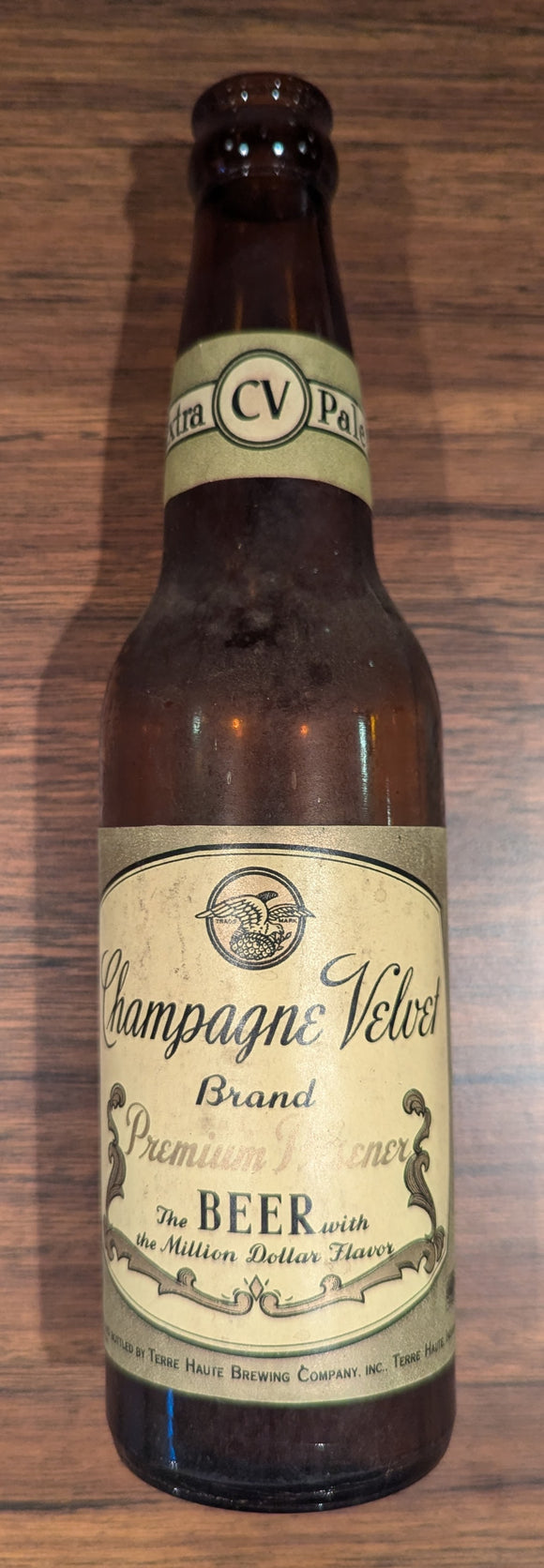 Champagne Velvet Beer Bottle from the Terre Haute Brewing Company