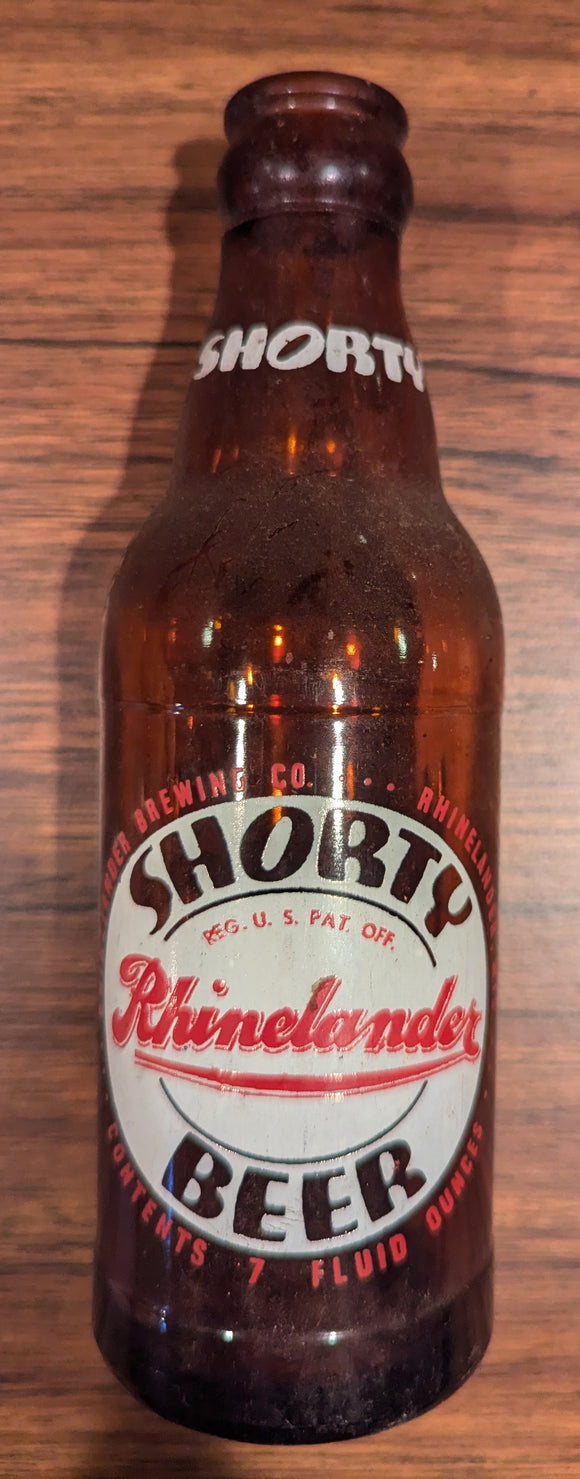 Shorty Beer Bottle from the Rhinelander Brewing Company, Rhinelander, WI