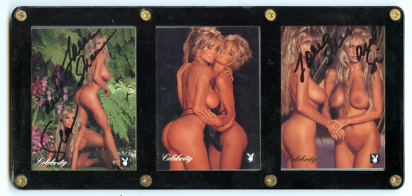 Barbi Twins 3 Signed Encased Collector Cards
