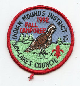 Indian Mounds District 10, Bay Lakes Council, 1992 Fall Camporee [Patch]