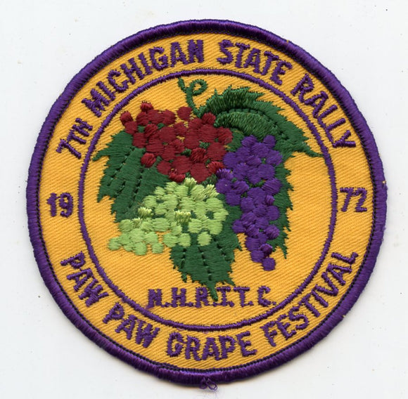 The Michigan State Rally, Paw Paw Grape Festival, 1972 [Patch]