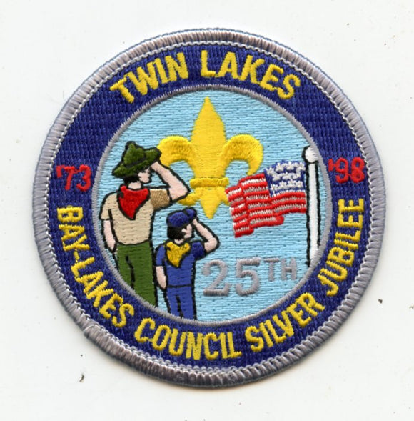Bay-Lakes Council Silver Jubilee 25th 1973-1998, Twin Lakes [Patch]