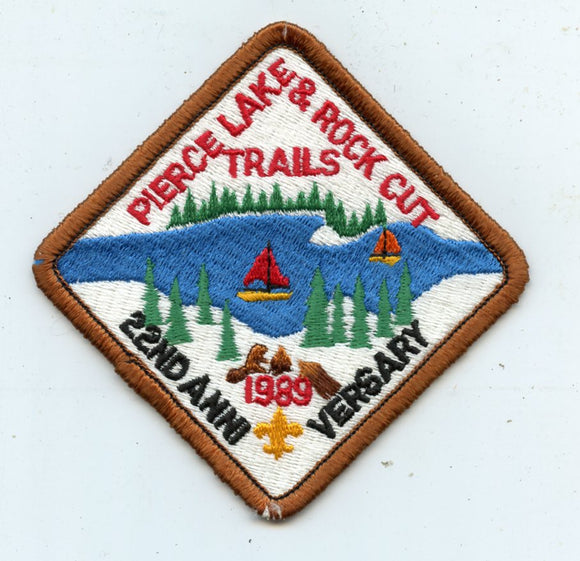 Pierce Lake & Rock Cut Trails, 1989, 22nd Anniversary [Patch]