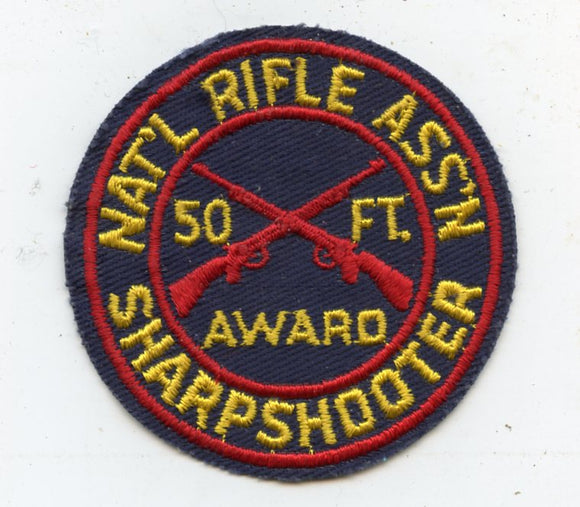 National Rifle Association, Sharpshooter, 50 Ft. Award [Patch]