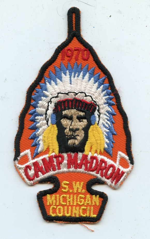 Camp Madron, SW Michigan Council, 1970 [Patch]