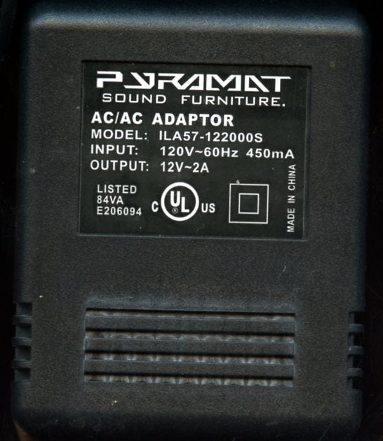 PYRAMAT Sound Furniture, AC Adapter, Model ILA57-122000S [Electronics]