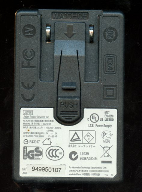 Asian Power Devices Inc., AC Adapter, Model WA-10H05 [Electronics]