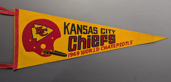 Kansas City Chiefs 1969 World Champions Souvenir  [Pennant]