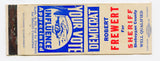 Robert Frewert for Sheriff, Sheboygan, WI [Matchbook Cover]