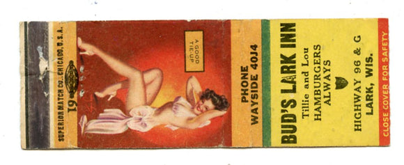 Bud's Lark Inn, Lark, WI [Matchbook Cover]