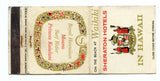 Sheraton Hotels, On The Beach at Waikiki, Honolulu, HI [Matchbook Cover]