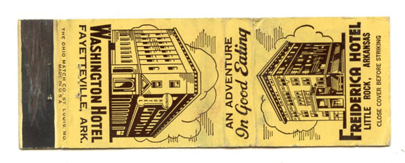 Washington Hotel, Fayetteville, AR [Matchbook Cover]