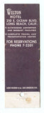 Wilton Hotel, Long Beach, CA [Matchbook Cover]