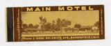 Main Motel, Bakersfield, CA [Matchbook Cover]