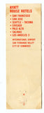 Hyatt House Hotels [Matchbook Cover]