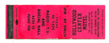 Hollywood Center Motel, Hollywood, CA [Matchbook Cover]