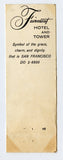 Fairmont Hotel and Tower, San Francisco, CA [Matchbook Cover]