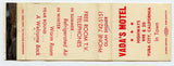 Vada's Motel, Yuba City, CA [Matchbook Cover]