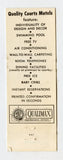 Quality Courts Motel Central Townhouse Cafeteria, Lake City, FL [Matchbook Cover]