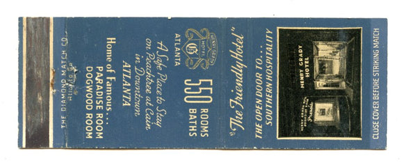Atlanta Hotel, Atlanta, GA [Matchbook Cover]