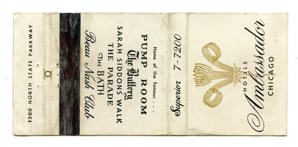 Ambassador Hotels, Chicago, IL [Matchbook Cover]