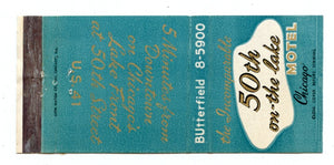 50th-On-The-Lake Motel, Chicago, IL [Matchbook Cover]