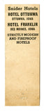 Wolford Hotel, Danville, IL Matchbook Cover