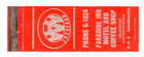 Paradise Inn Motel and Coffee Shop, Champaign, IL [Matchbook Cover]
