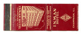 Inman Hotel, Champaign, IL [Matchbook Cover]