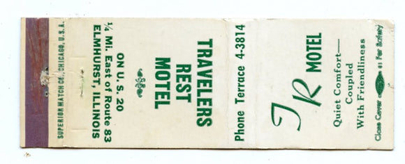 Travelers Rest Motel, Elmhurst, IL [Matchbook Cover]