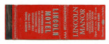 Lincoln Hotel, Dixon, IL [Matchbook Cover]
