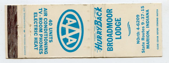 Broadmoor Lodge, Marion, IN [Matchbook Cover]