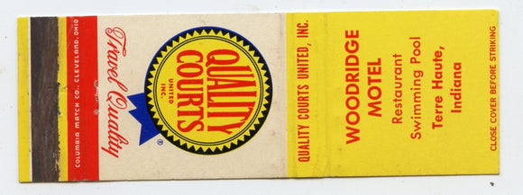 Woodridge Motel, Terre Haute, IN [Matchbook Cover]