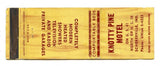 Knotty Pine Motel, Schererville, IN [Matchbook Cover]