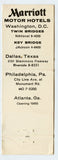 Marriott Motor Hotels [Matchbook Cover]