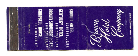 Brown Hotel Company [Matchbook Cover]