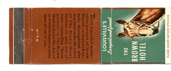 Brown Hotel, Louisville, KY [Matchbook Cover]