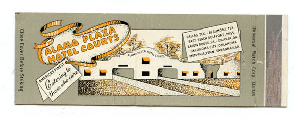 Alamo Plaza Motel Courts [Matchbook Cover]