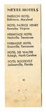 Meyer Hotels [Matchbook Cover]