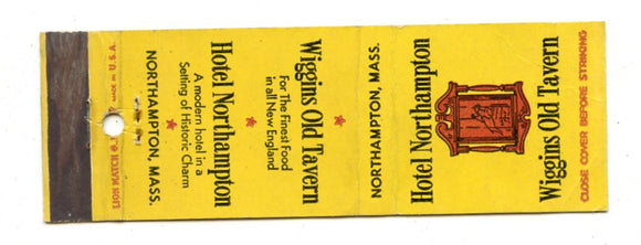 Wiggins' Old Tavern and Northampton Hotel, Northampton, MA [Matchbook Cover]