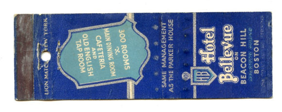 Bellevue Hotel on Beacon Hill, Boston, MA [Matchbook Cover]