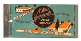 Ollie Hammond's Steak Houses, Los Angeles and Beverly Hills, CA [Matchbook Cover]