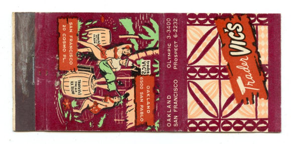 Trader Vic's, San Francisco and Oakland, CA [Matchbook Cover]