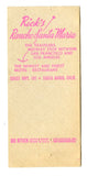 Rick's Rancho Santa Maria, Santa Maria, CA [Matchbook Cover]
