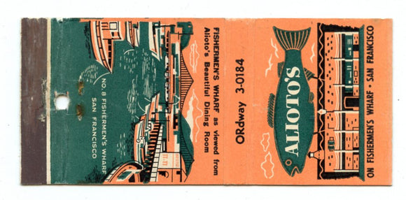 Alioto's Restaurant, San Francisco, CA [Matchbook Cover]