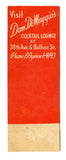 DiMaggio's Restaurant, San Francisco, CA [Matchbook Cover]