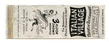 Italian Village Theatre Restaurant, San Francisco, CA [Matchbook Cover]